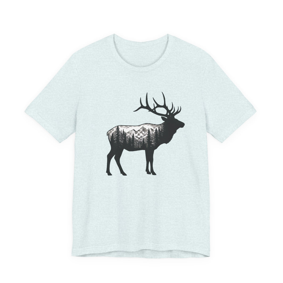 Elk Mountain Forest Silhouette | Nature Graphic Tee