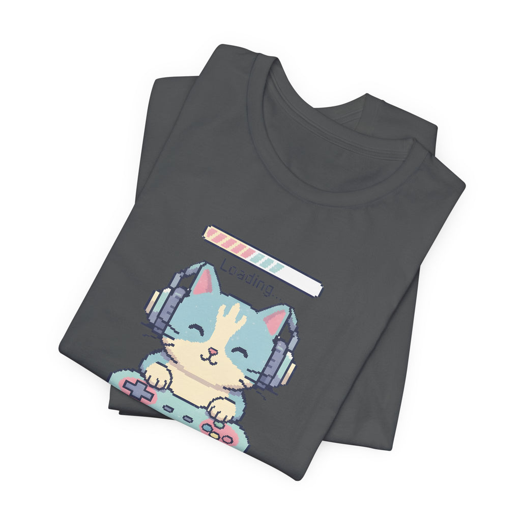Gaming Cat Loading Screen | Pixel Art Graphic Tee