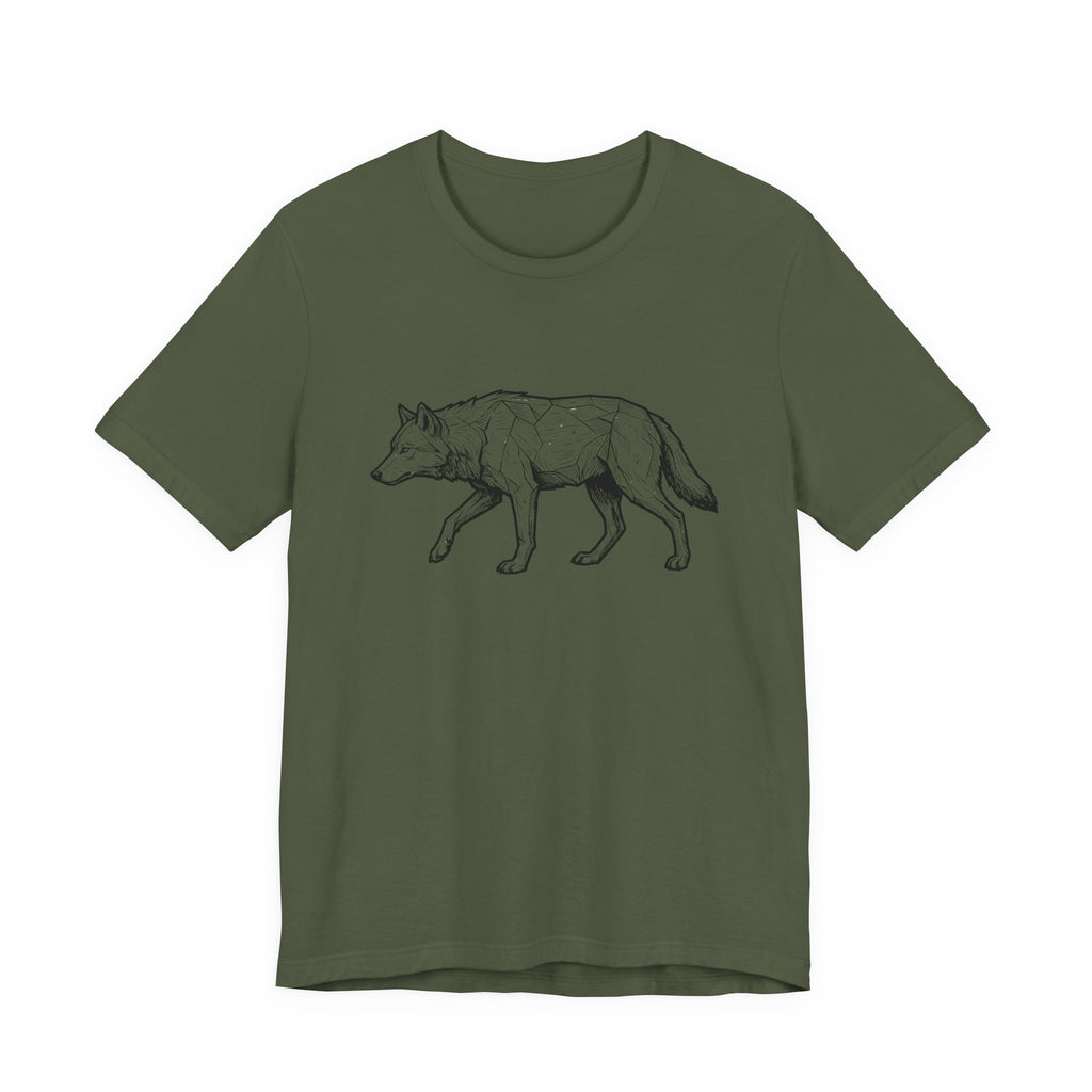 Geometric Wolf Wildlife Art | Nature Graphic Tee