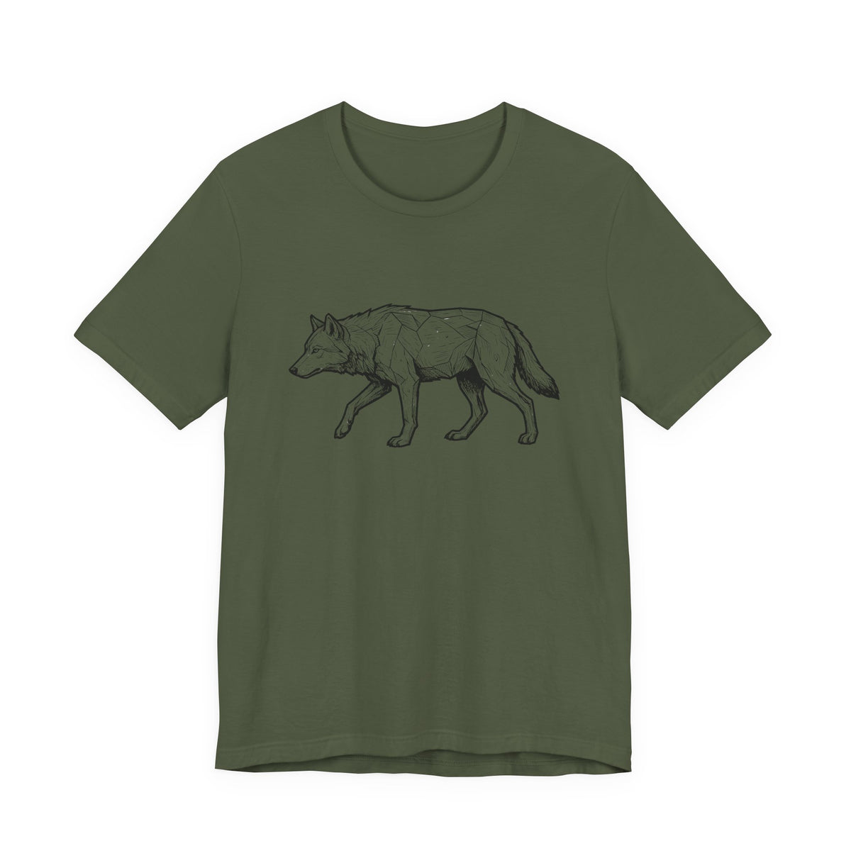 Geometric Wolf Wildlife Art | Nature Graphic Tee