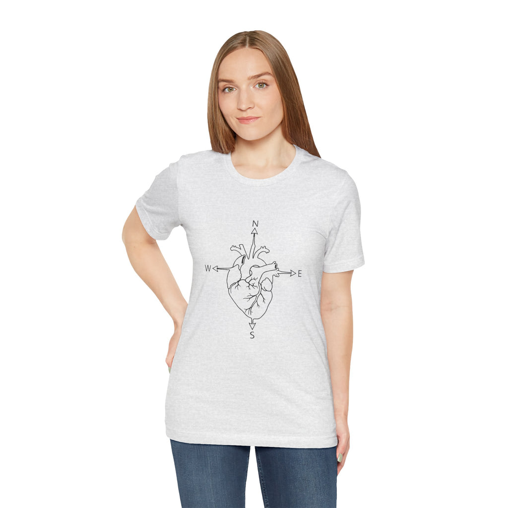 Compass Heart Navigation | Unisex Graphic Tee
