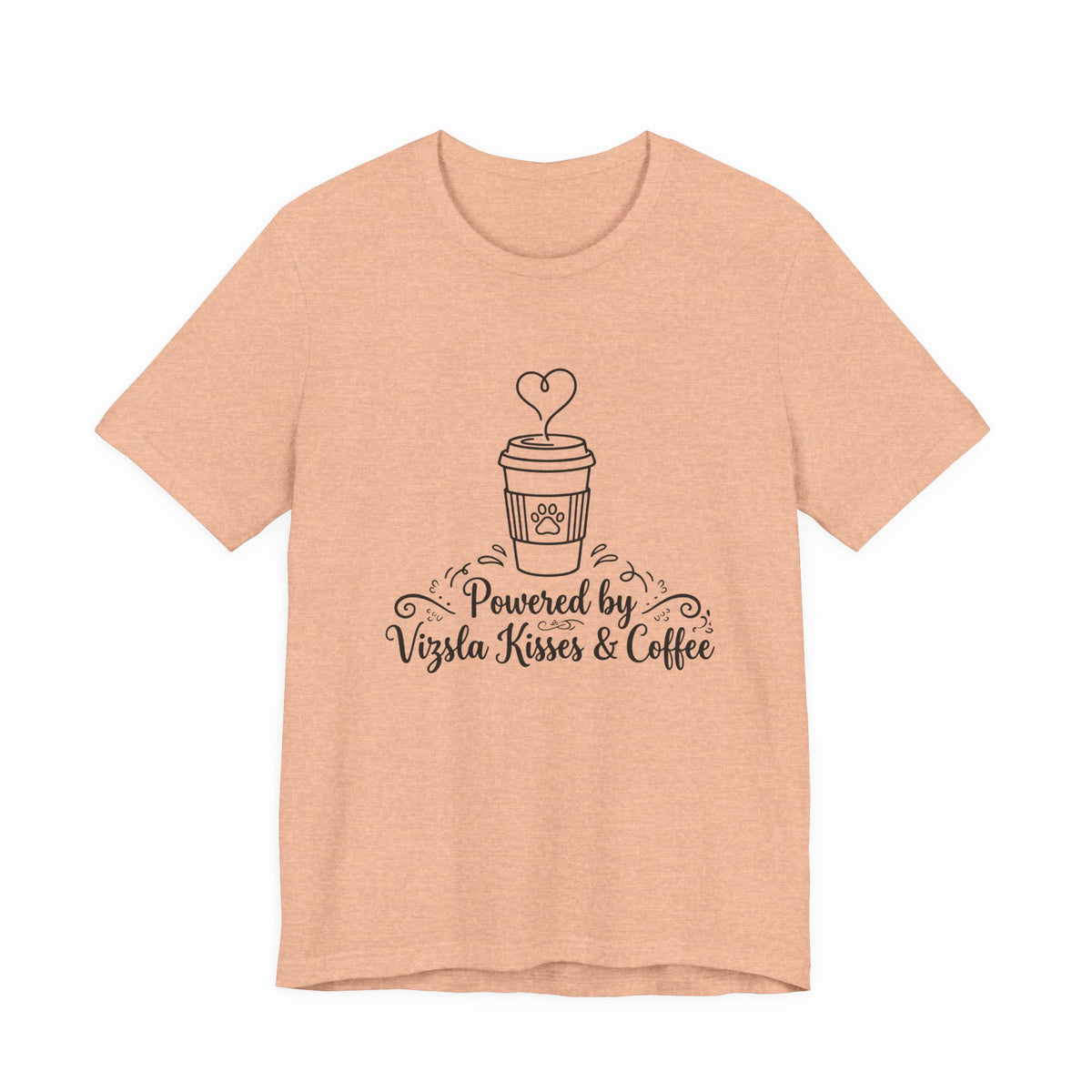 Powered by Vizsla Kisses and Coffee | Graphic Tee