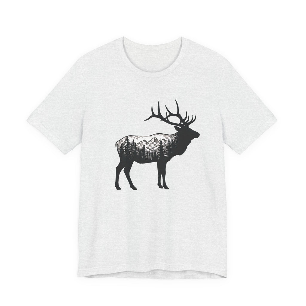 Elk Mountain Forest Silhouette | Nature Graphic Tee