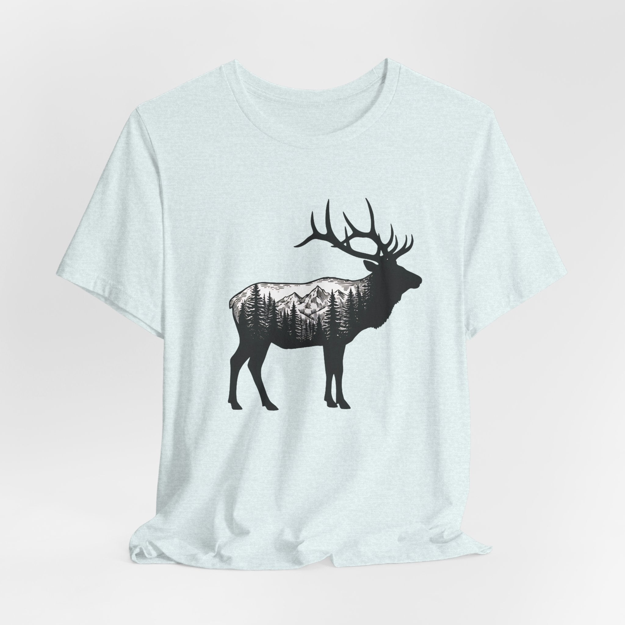 Elk Mountain Forest Silhouette | Nature Graphic Tee