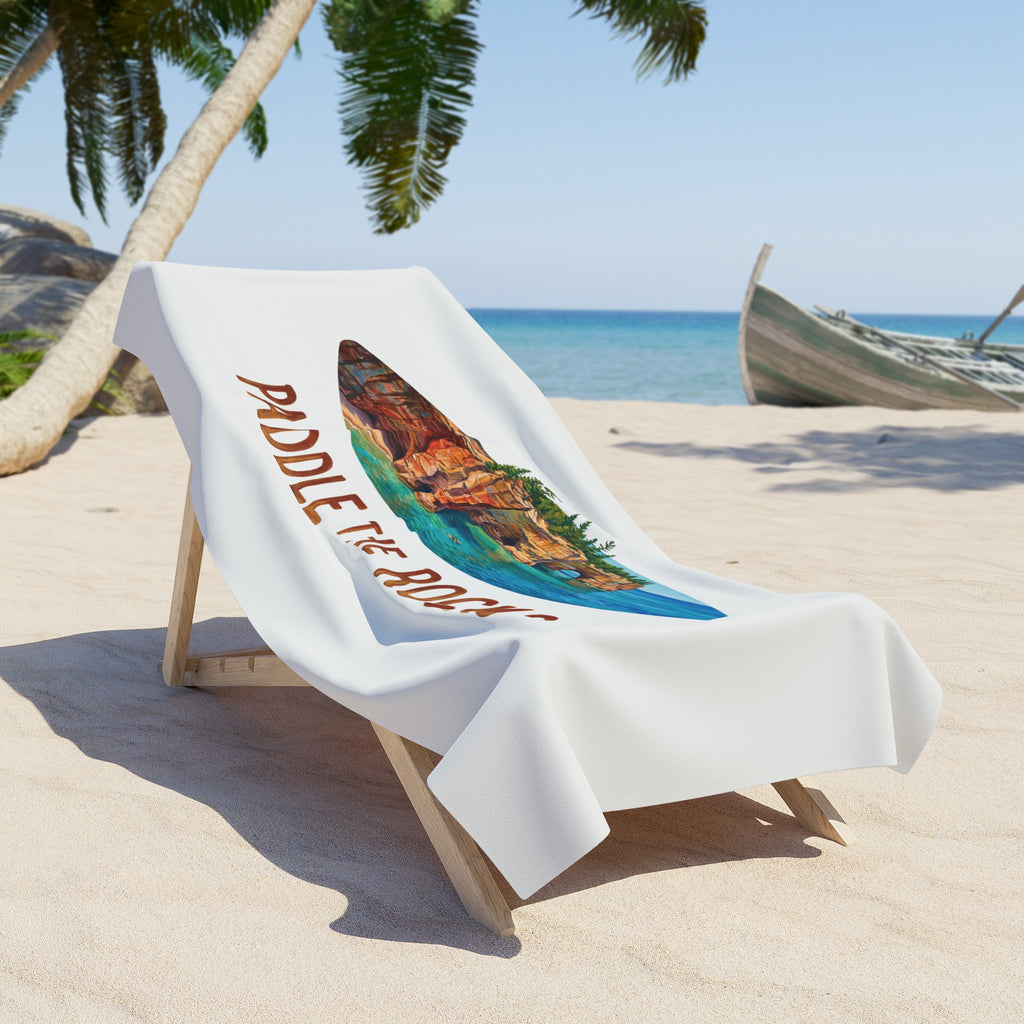 Paddle the Rocks | Great Lakes Kayaking Beach Towel