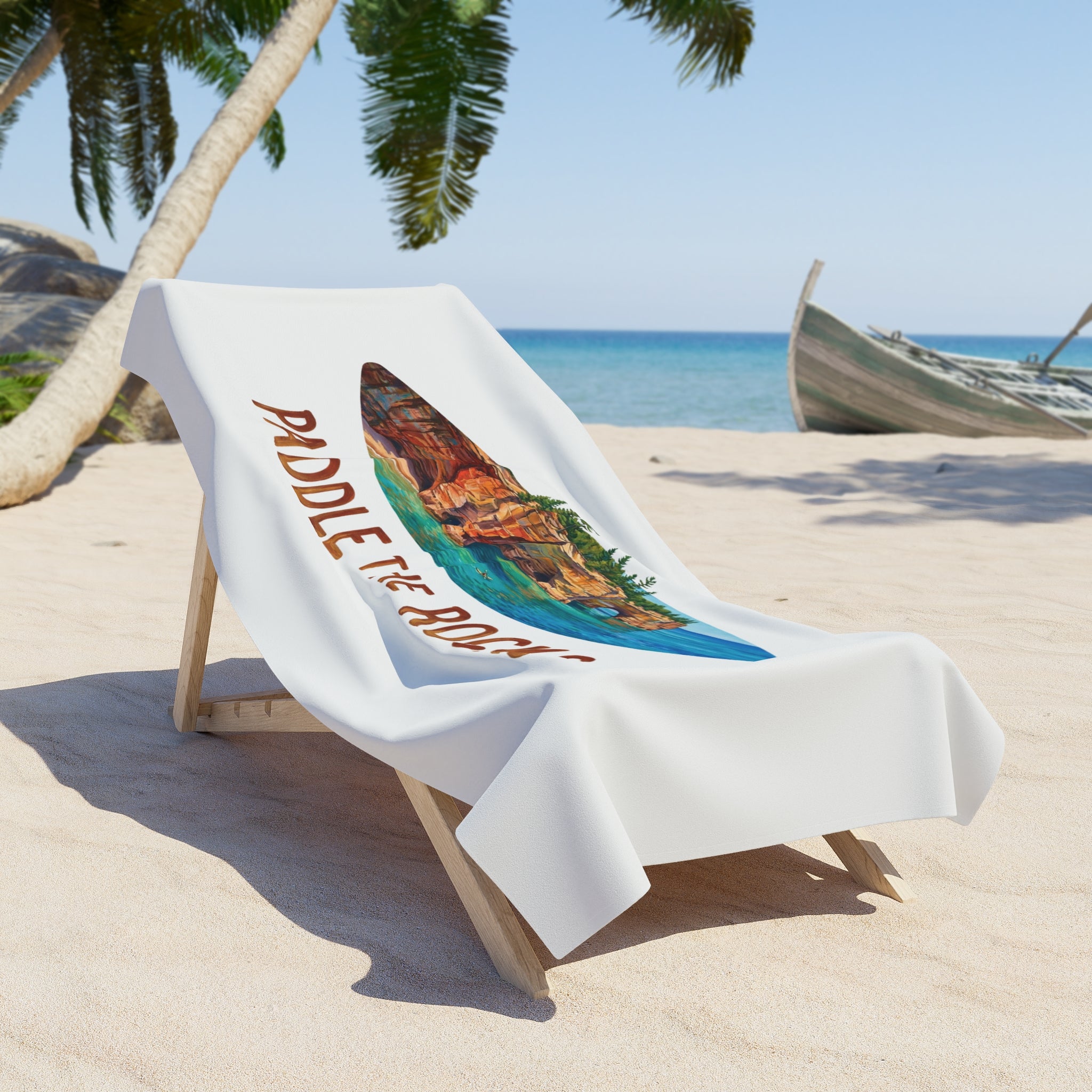 Paddle the Rocks | Great Lakes Kayaking Beach Towel