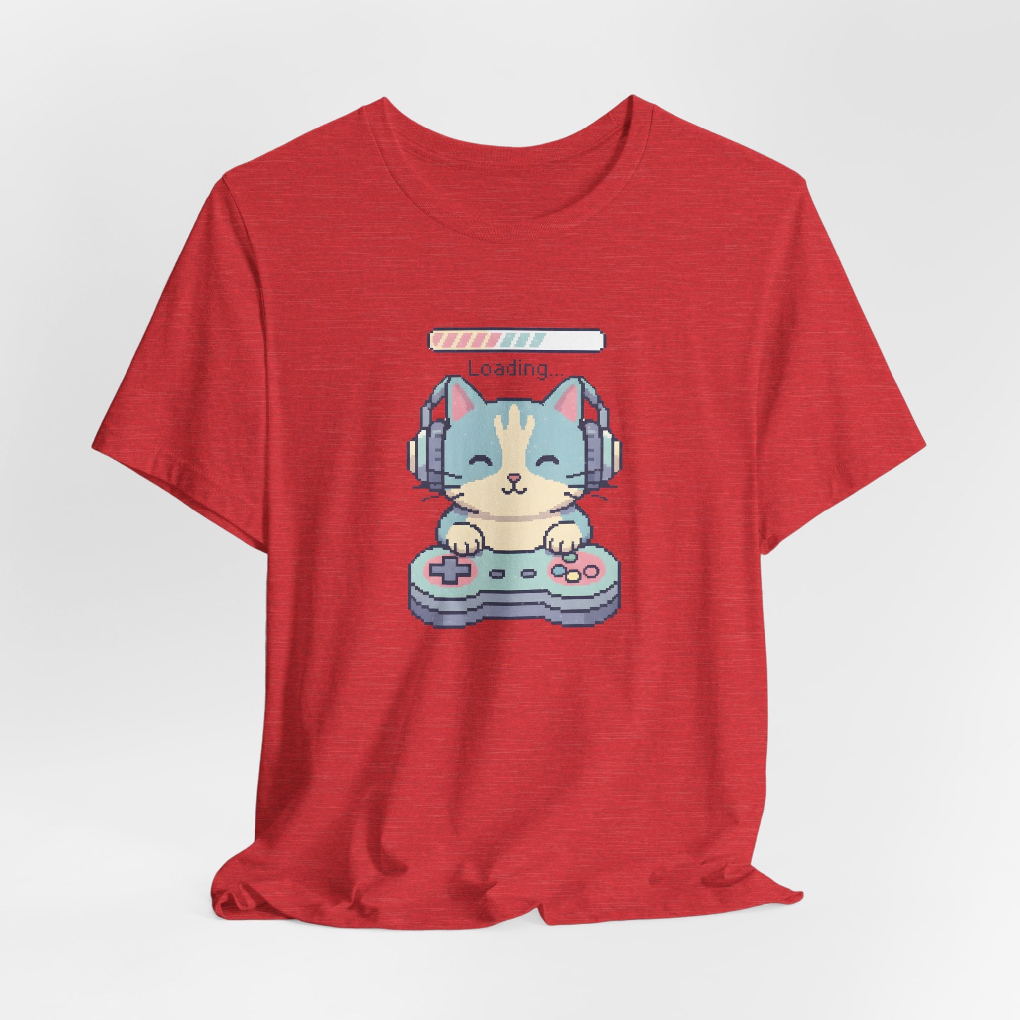 Gaming Cat Loading Screen | Pixel Art Graphic Tee
