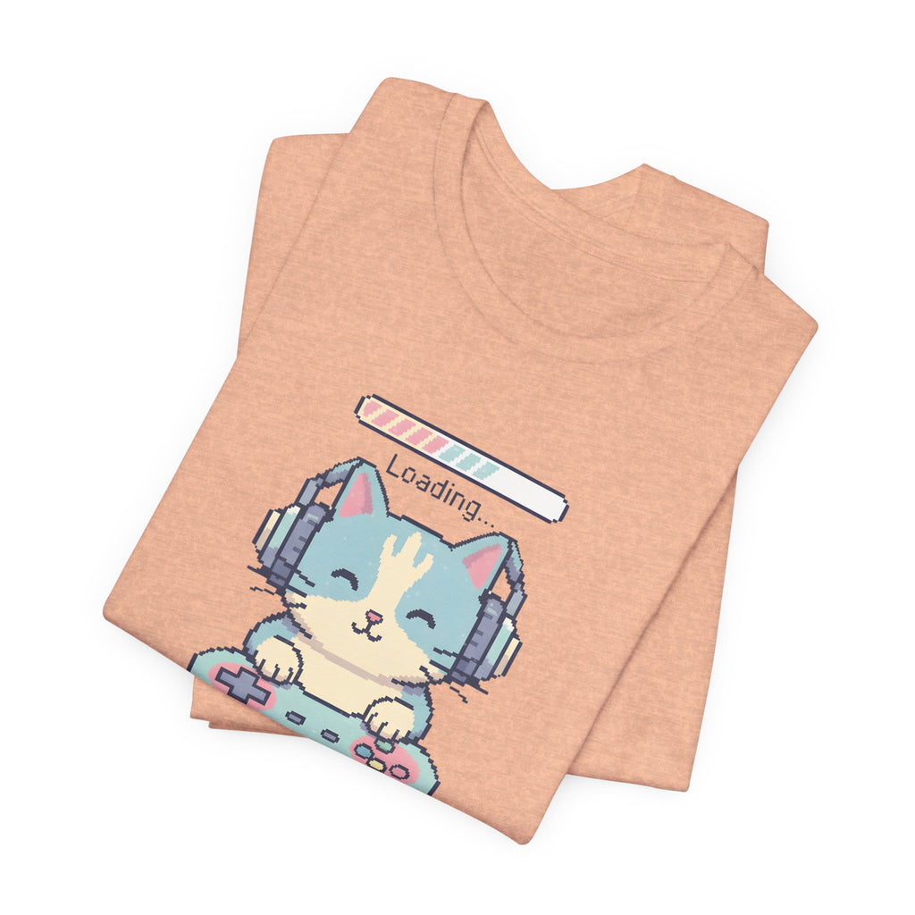 Gaming Cat Loading Screen | Pixel Art Graphic Tee