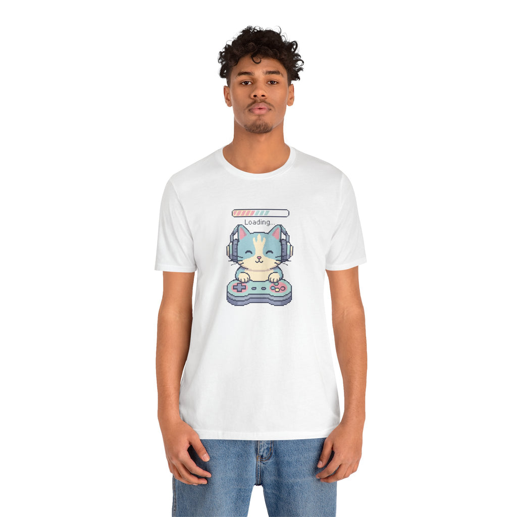 Gaming Cat Loading Screen | Pixel Art Graphic Tee