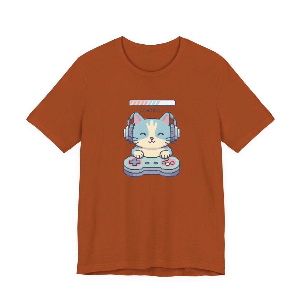 Gaming Cat Loading Screen | Pixel Art Graphic Tee