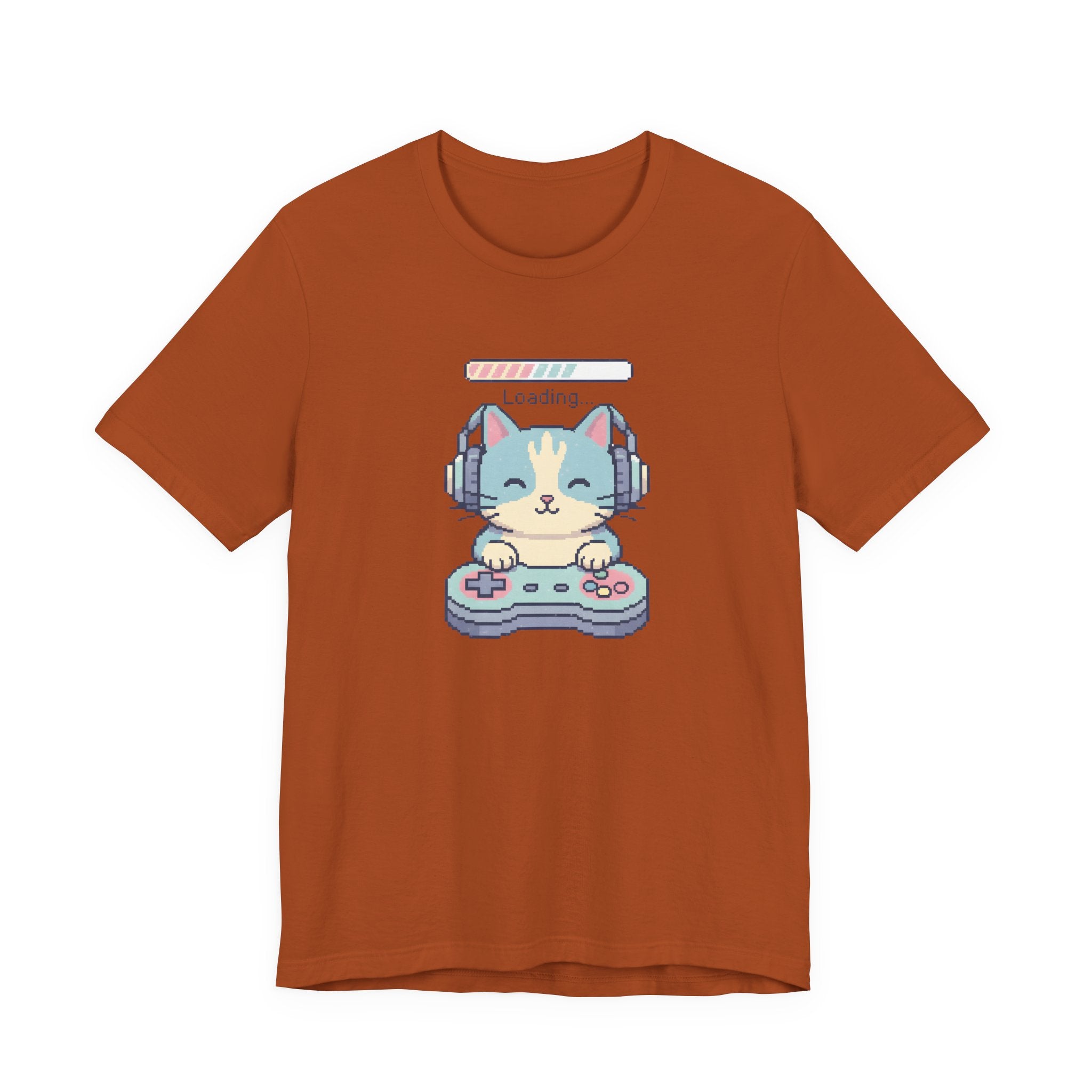 Gaming Cat Loading Screen | Pixel Art Graphic Tee