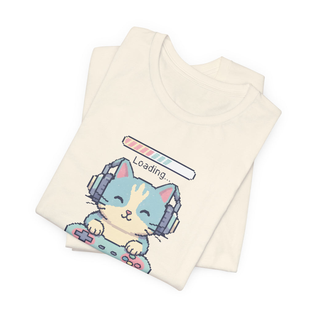 Gaming Cat Loading Screen | Pixel Art Graphic Tee