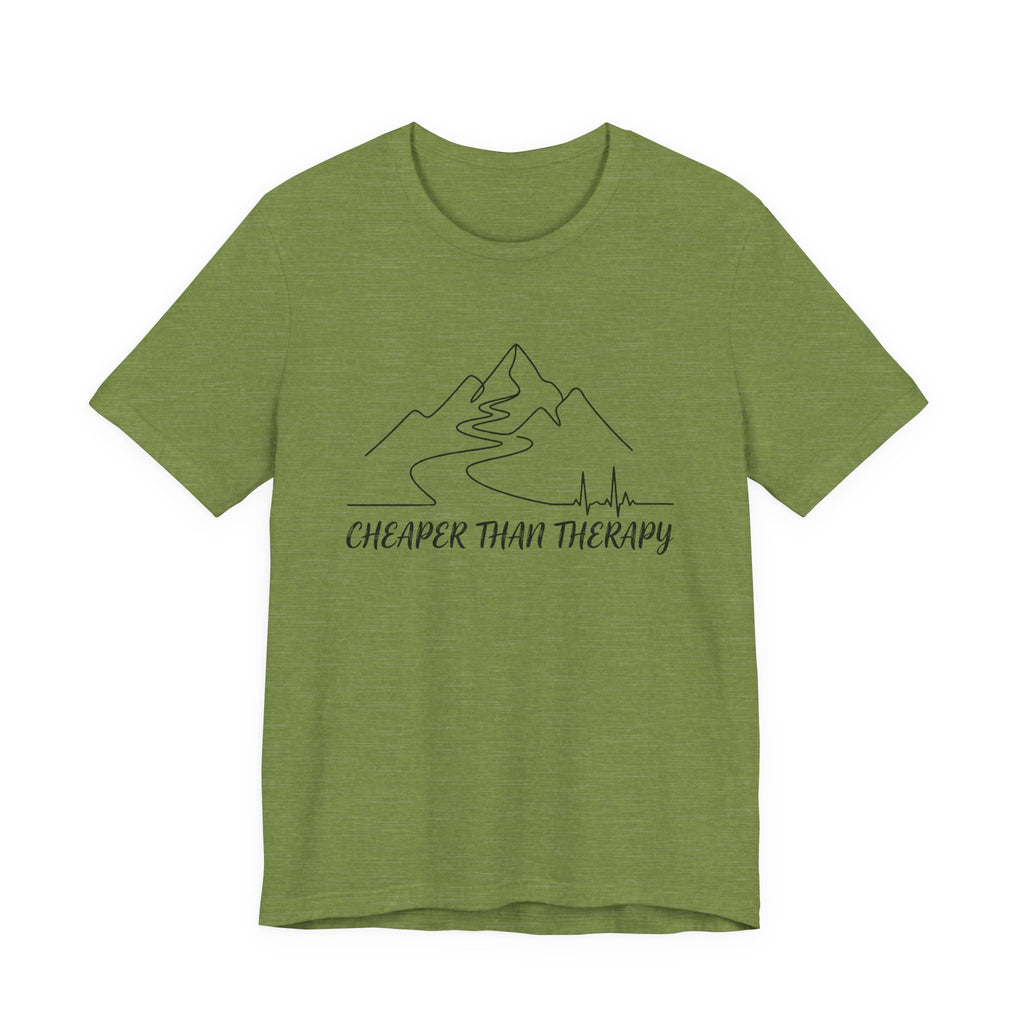 Cheaper Than Therapy | Mountain Hiking Graphic Tee