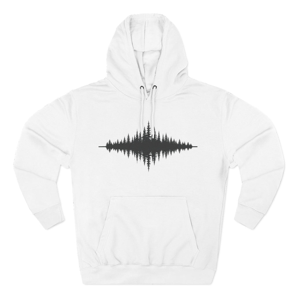 Forest Soundwave Hoodie — Minimal Nature Waveform Sweatshirt