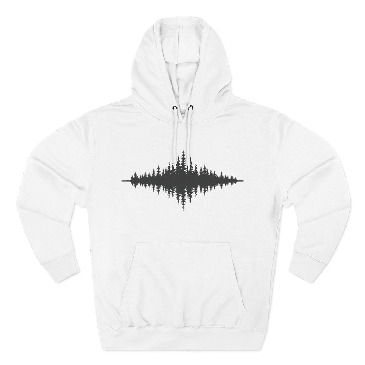 Forest Soundwave Hoodie — Minimal Nature Waveform Sweatshirt