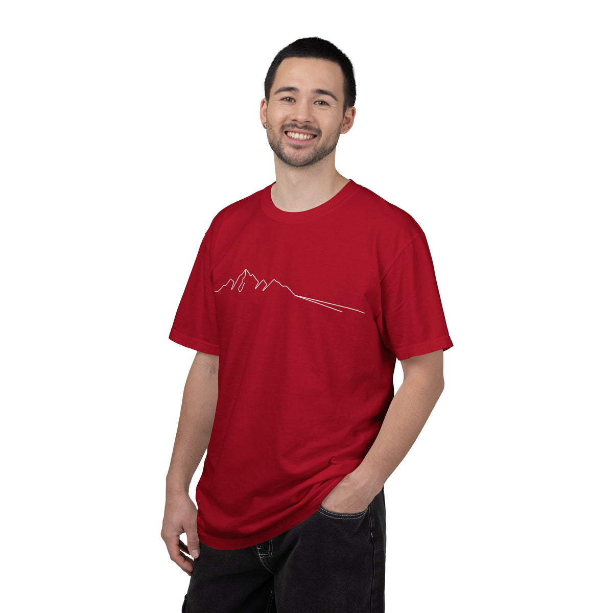 Mountain Outline T-Shirt — Minimalist Hiking Tee
