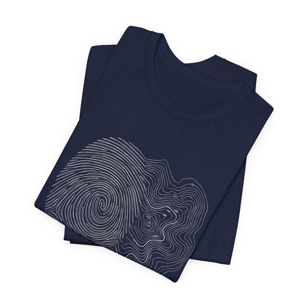 Topographic Map Art | Nature Graphic Tee