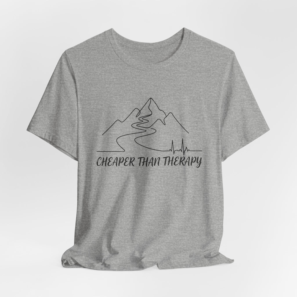 Cheaper Than Therapy | Mountain Hiking Graphic Tee