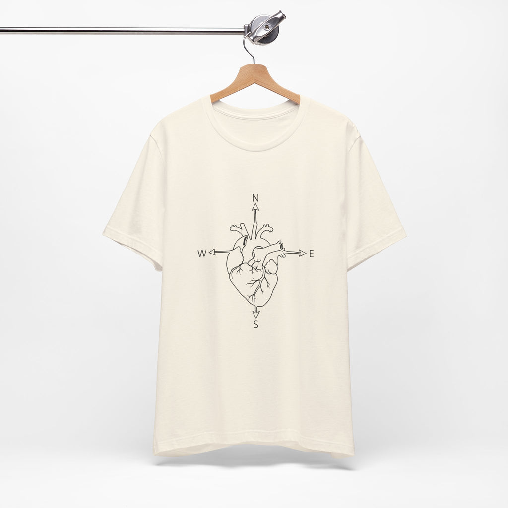 Compass Heart Navigation | Unisex Graphic Tee