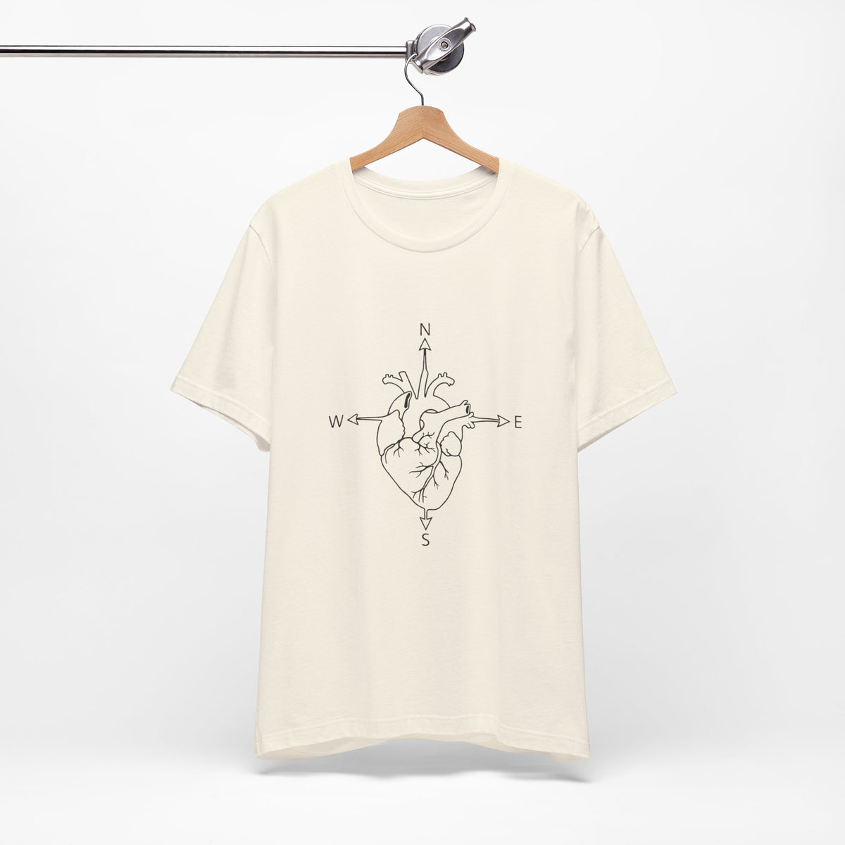 Compass Heart Navigation | Unisex Graphic Tee