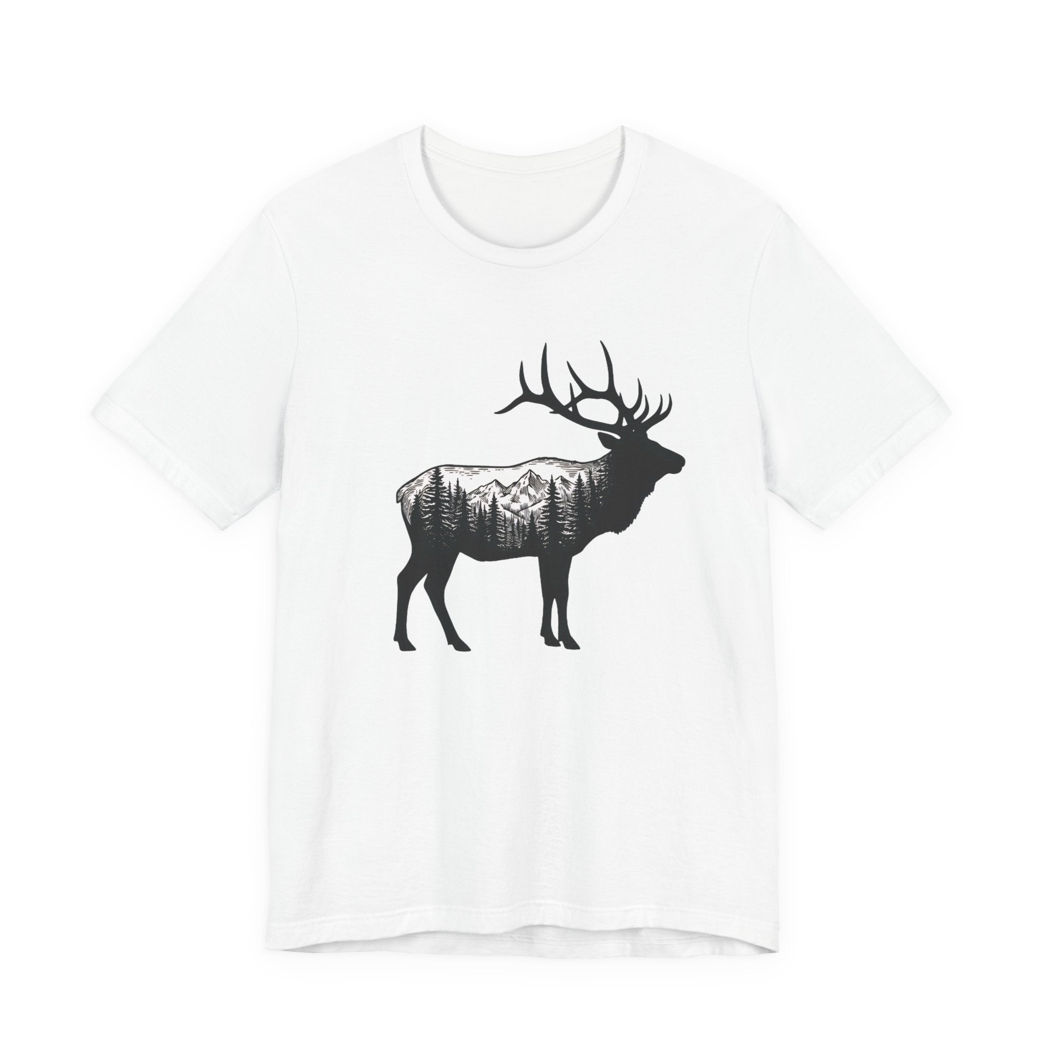 Elk Mountain Forest Silhouette | Nature Graphic Tee