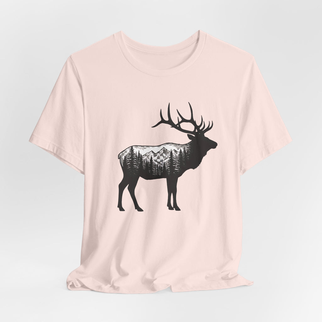 Elk Mountain Forest Silhouette | Nature Graphic Tee