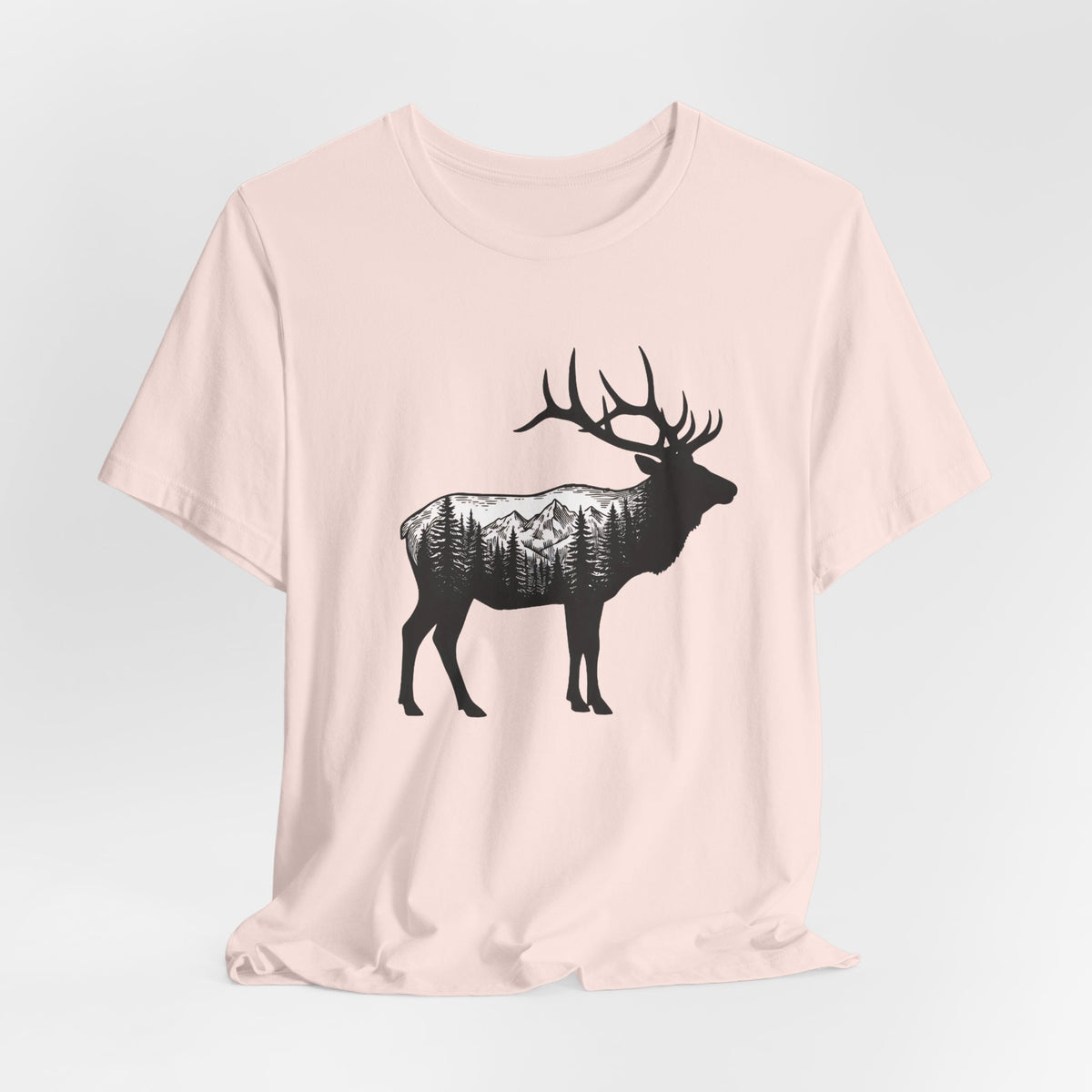 Elk Mountain Forest Silhouette | Nature Graphic Tee