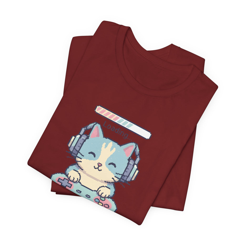 Gaming Cat Loading Screen | Pixel Art Graphic Tee