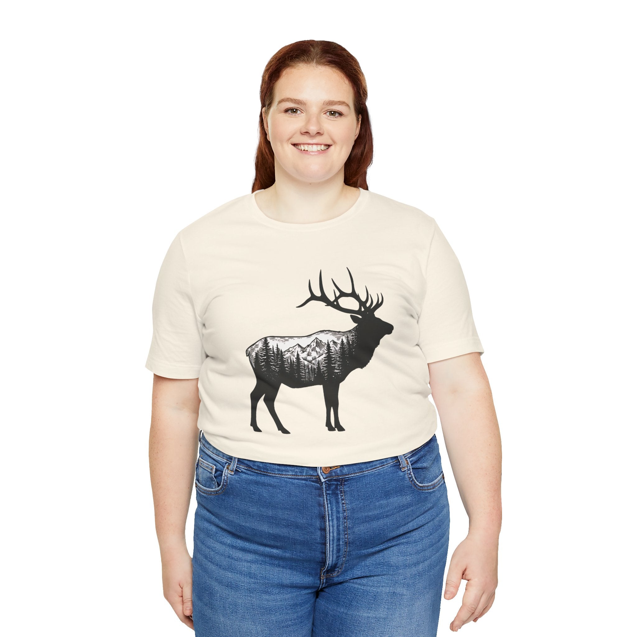 Elk Mountain Forest Silhouette | Nature Graphic Tee