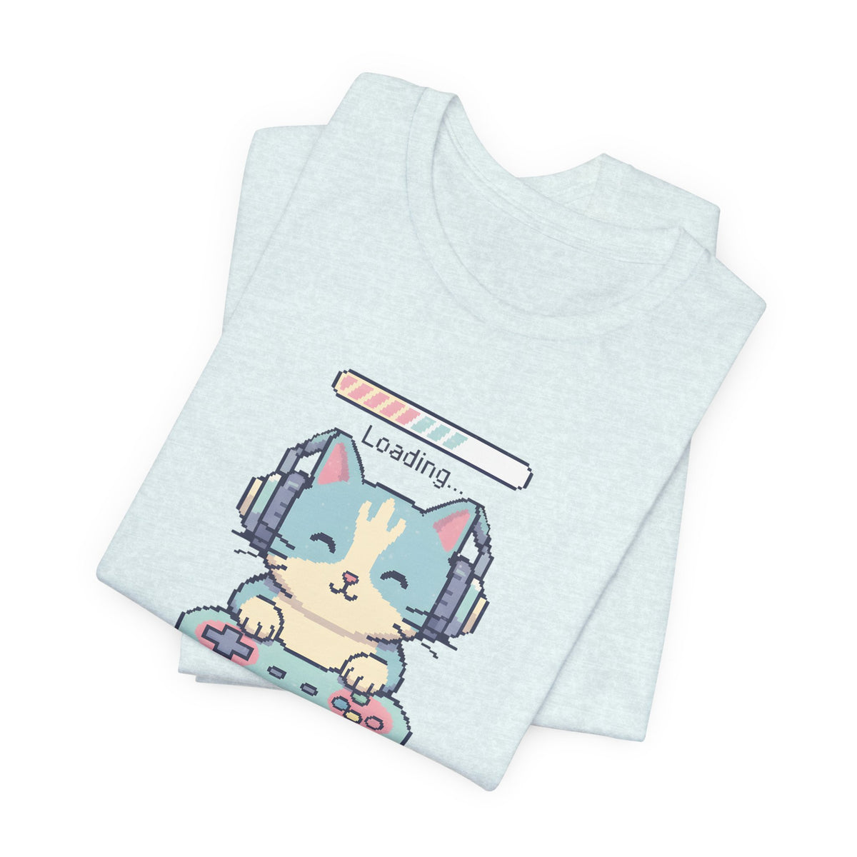Gaming Cat Loading Screen | Pixel Art Graphic Tee