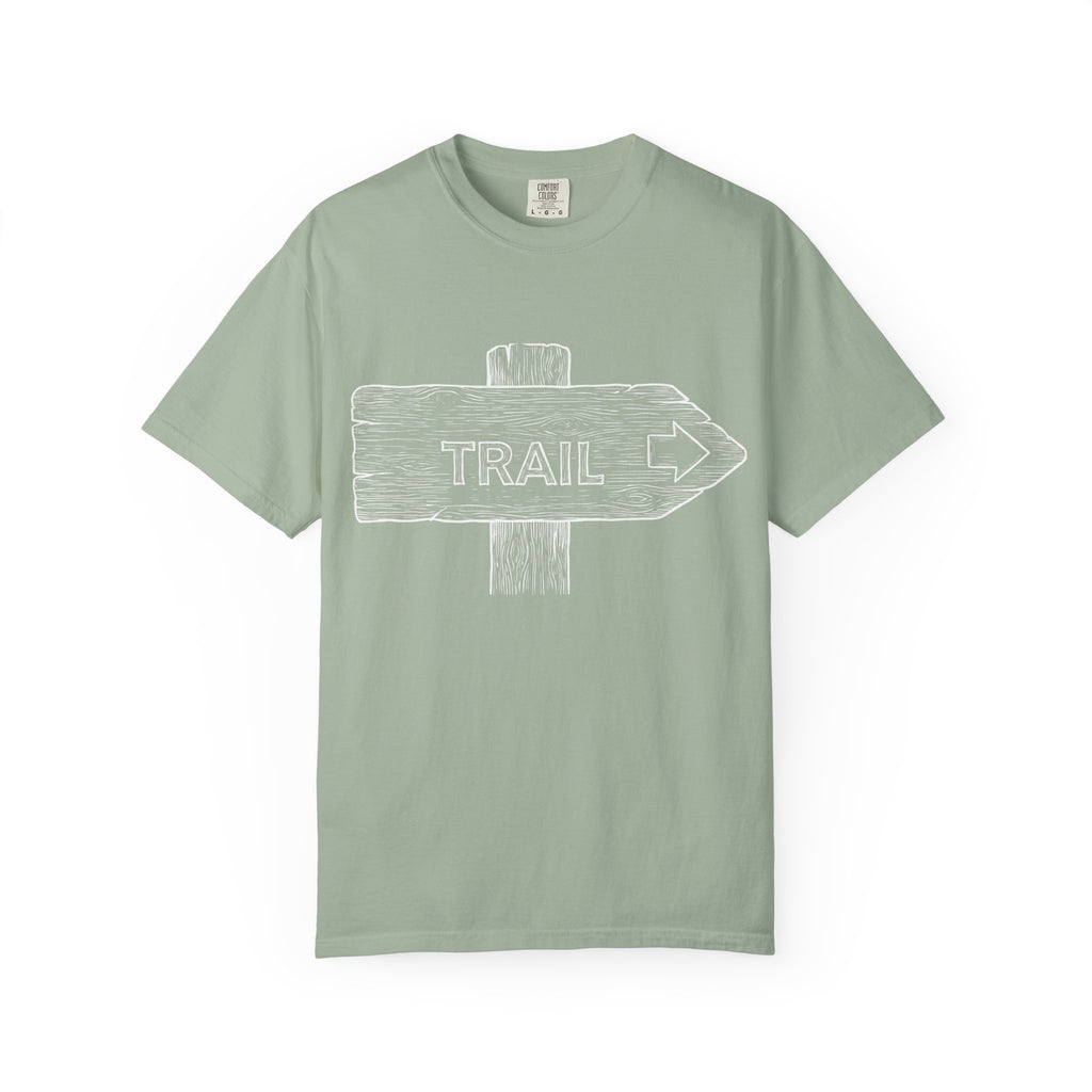 Trail Sign T-Shirt — Outdoor Hiking Direction Shirt