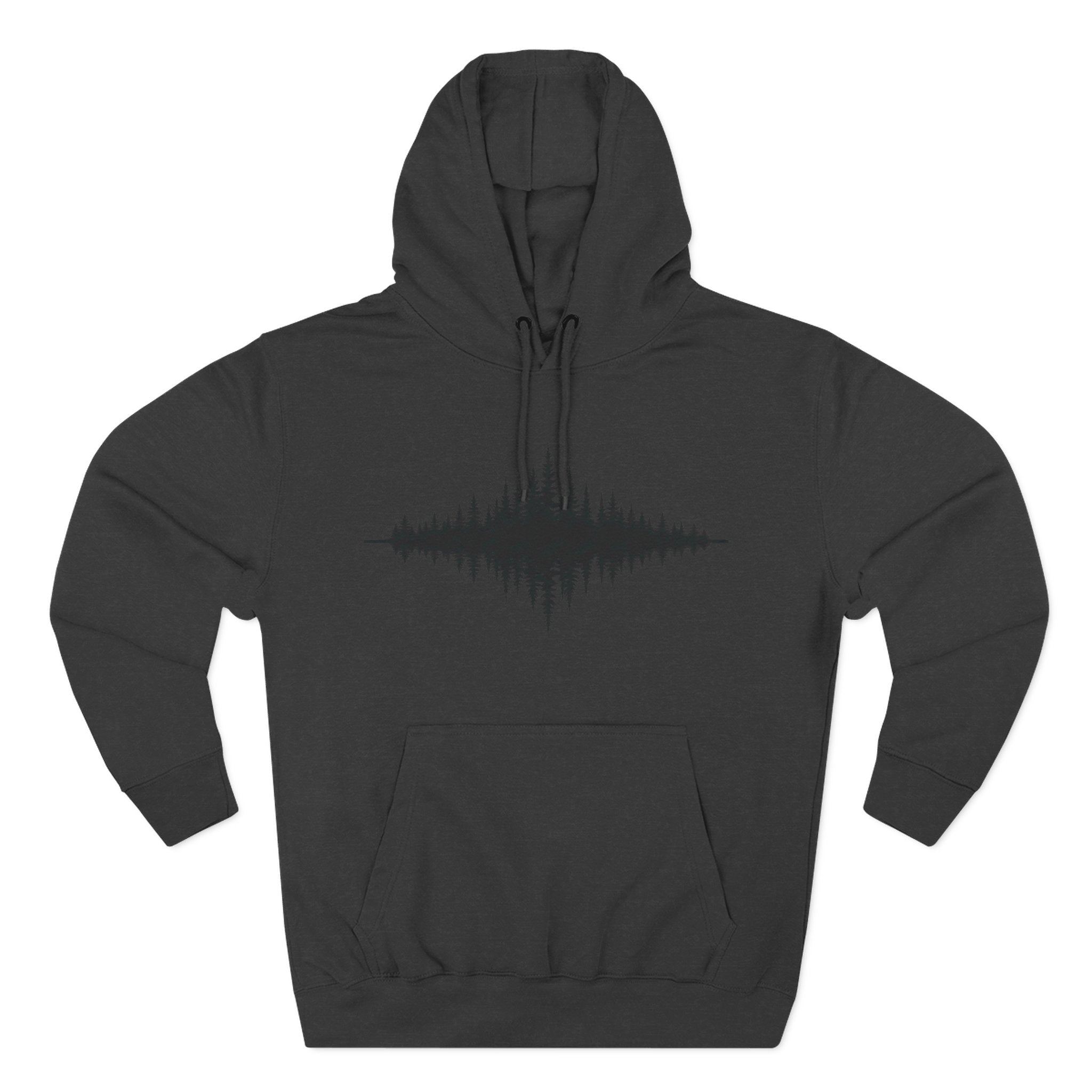 Forest Soundwave Hoodie — Minimal Nature Waveform Sweatshirt