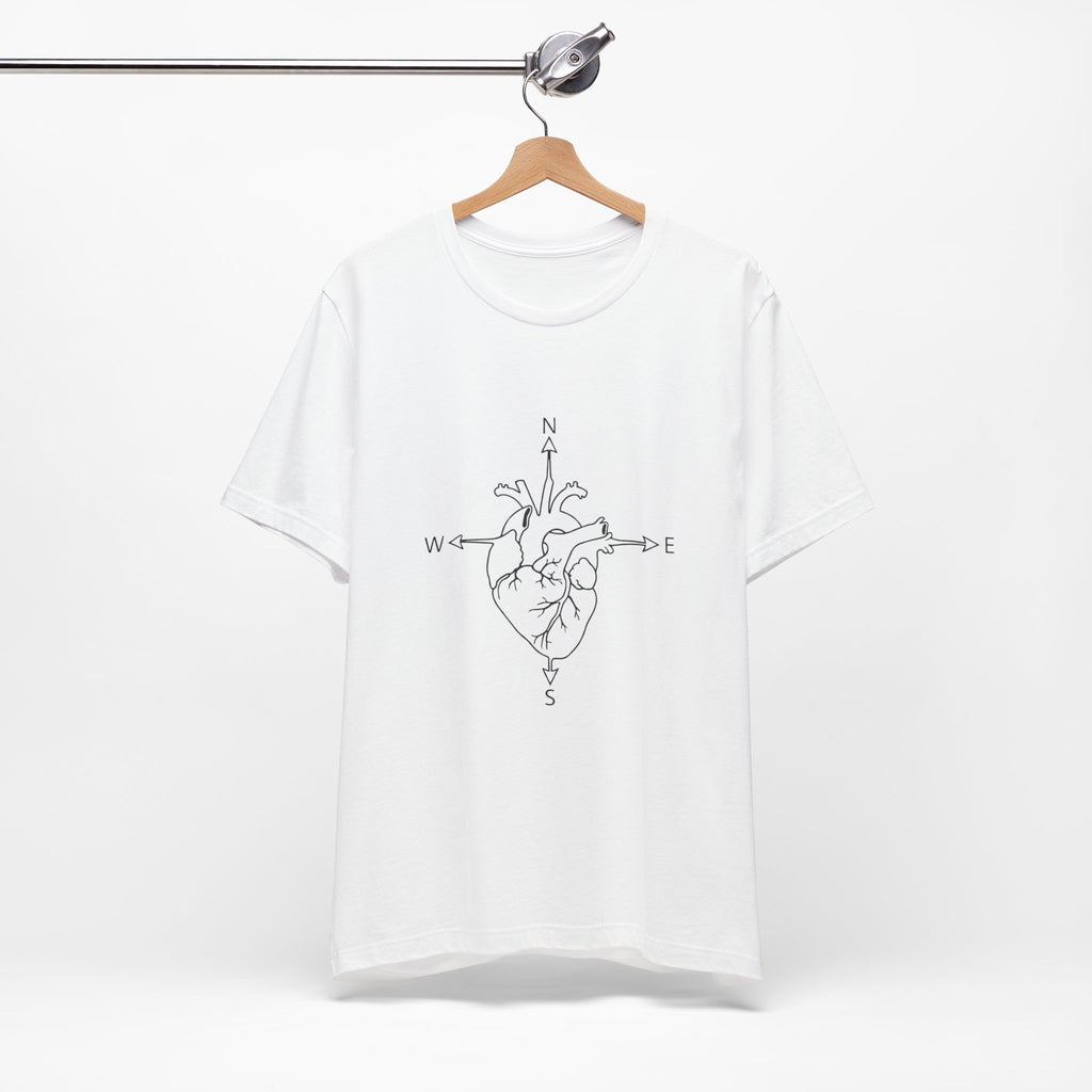 Compass Heart Navigation | Unisex Graphic Tee