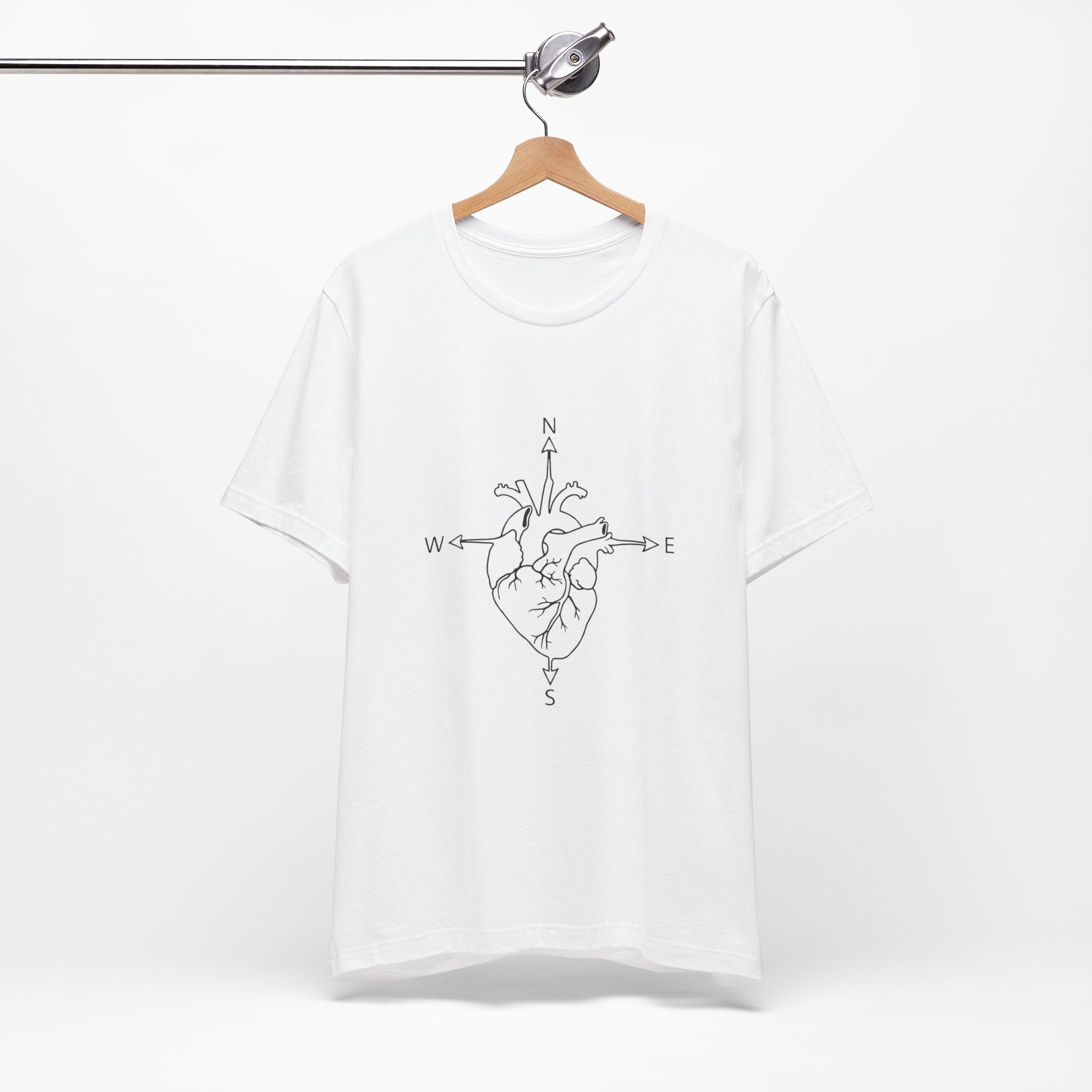 Compass Heart Navigation | Unisex Graphic Tee