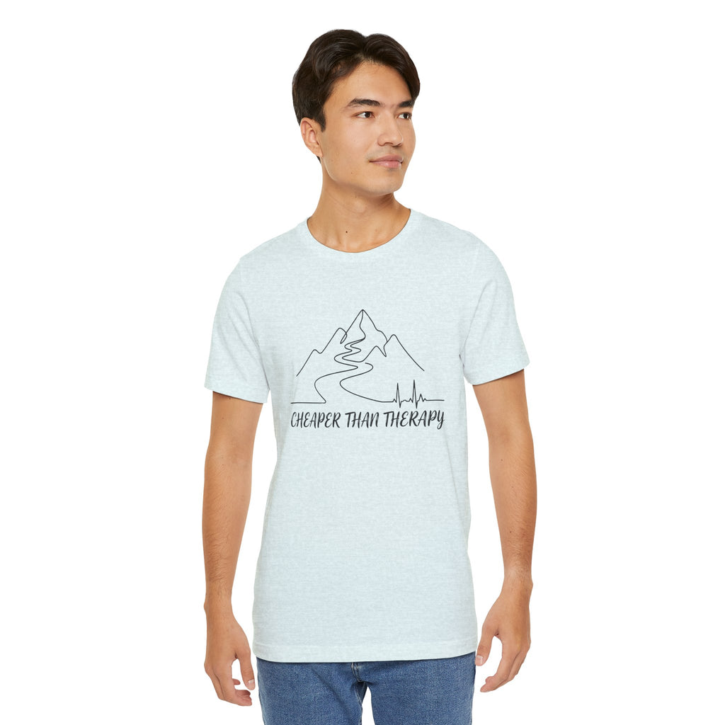 Cheaper Than Therapy | Mountain Hiking Graphic Tee