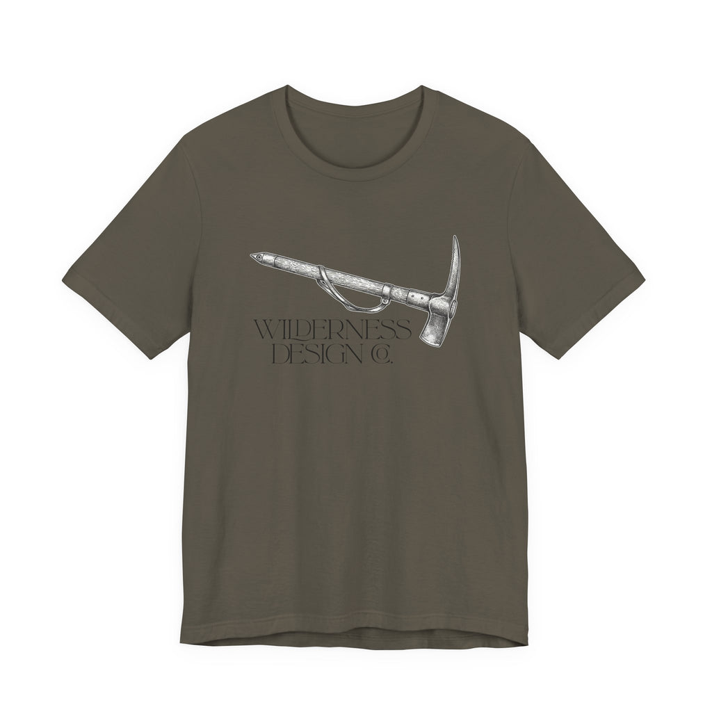 Wilderness Design Co. Ice Axe Tee — Mountain Climbing Vintage Graphic Shirt