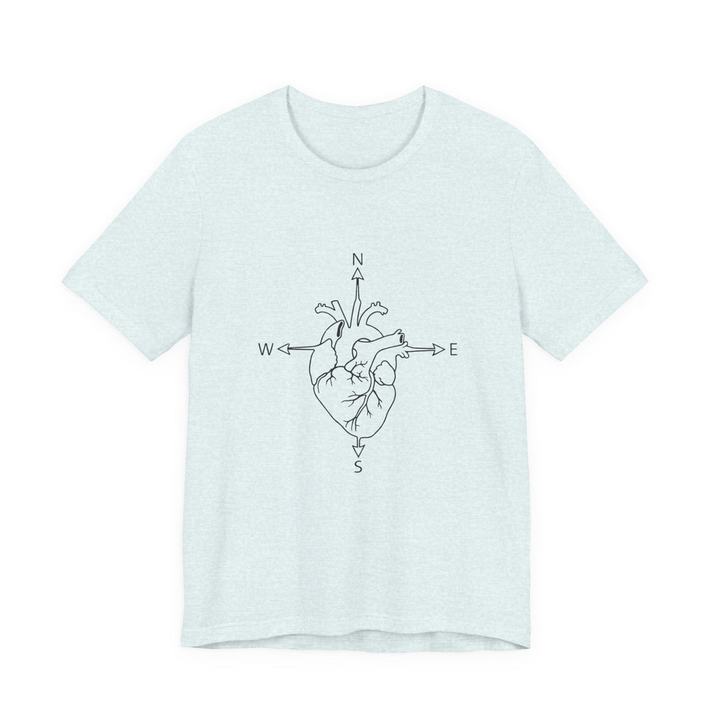 Compass Heart Navigation | Unisex Graphic Tee