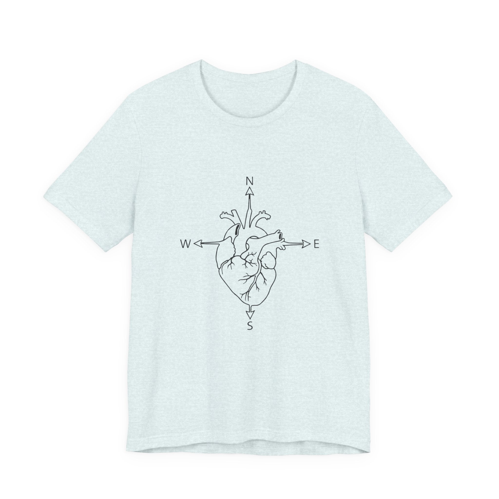 Compass Heart Navigation | Unisex Graphic Tee