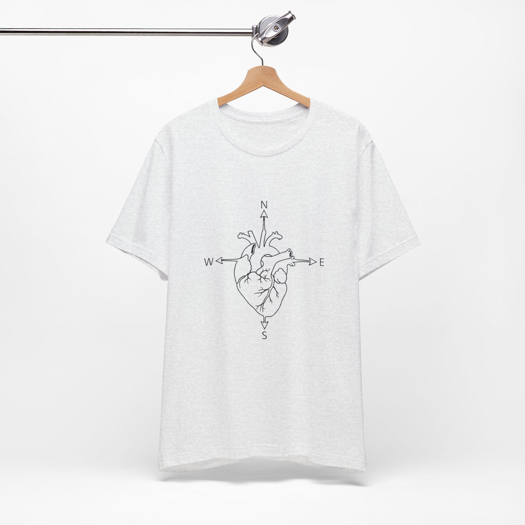 Compass Heart Navigation | Unisex Graphic Tee