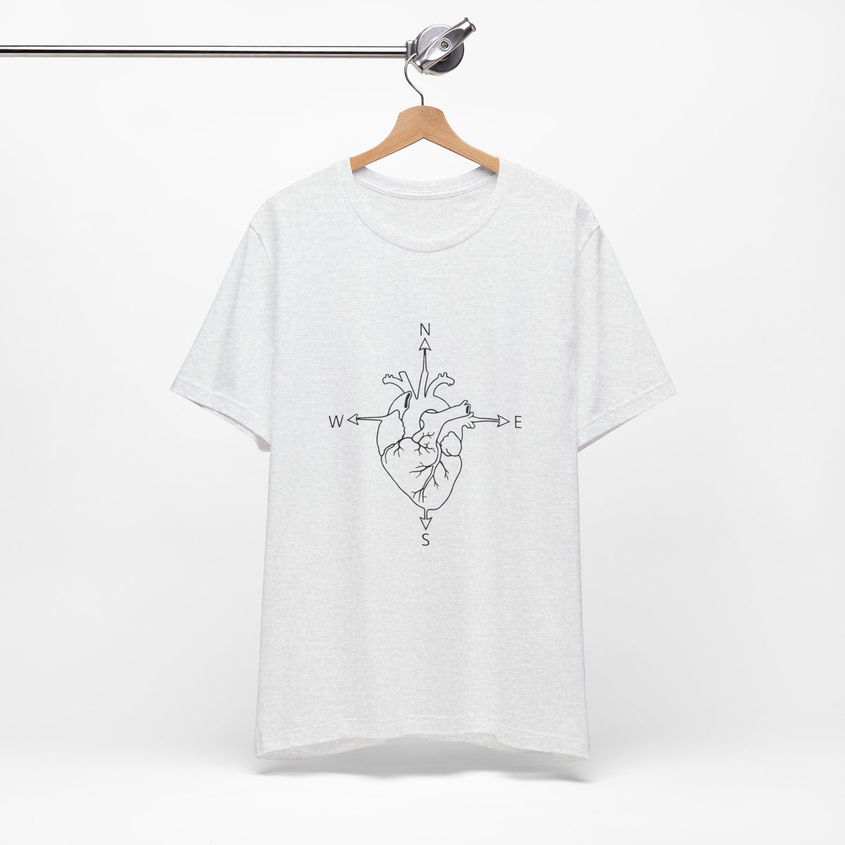 Compass Heart Navigation | Unisex Graphic Tee