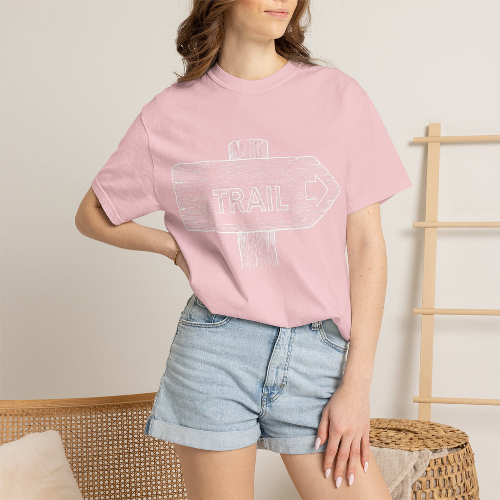 Trail Sign T-Shirt — Outdoor Hiking Direction Shirt