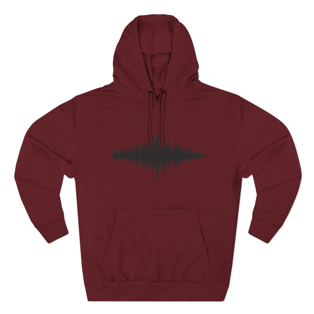 Forest Soundwave Hoodie — Minimal Nature Waveform Sweatshirt