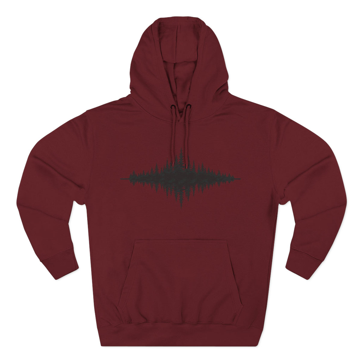Forest Soundwave Hoodie — Minimal Nature Waveform Sweatshirt
