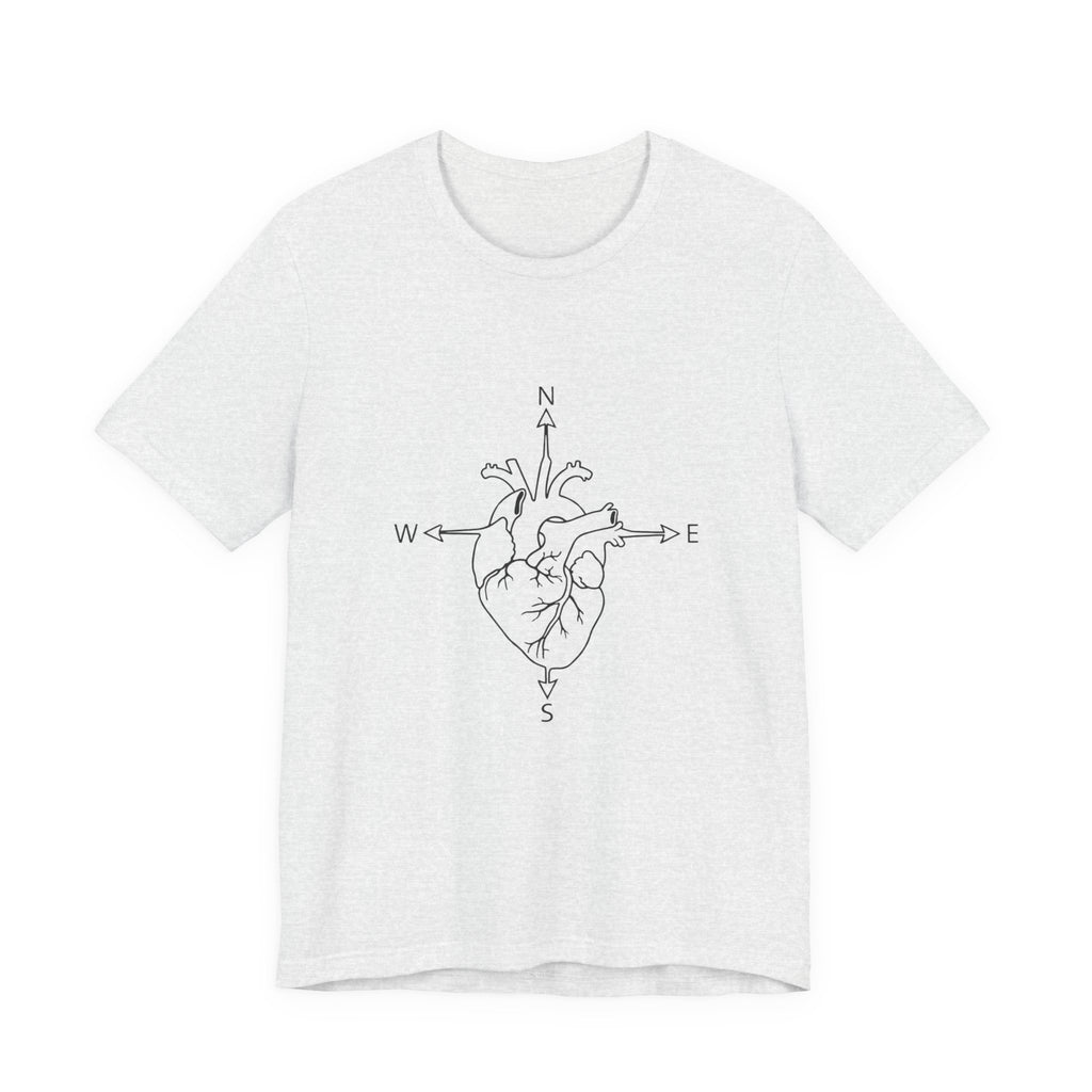 Compass Heart Navigation | Unisex Graphic Tee