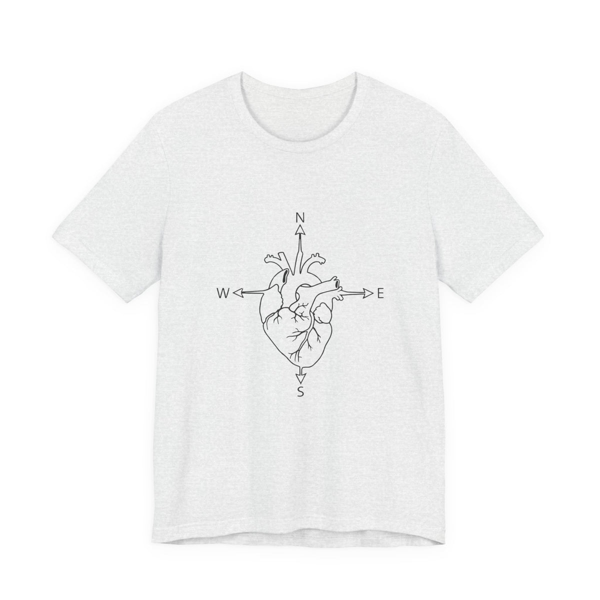 Compass Heart Navigation | Unisex Graphic Tee