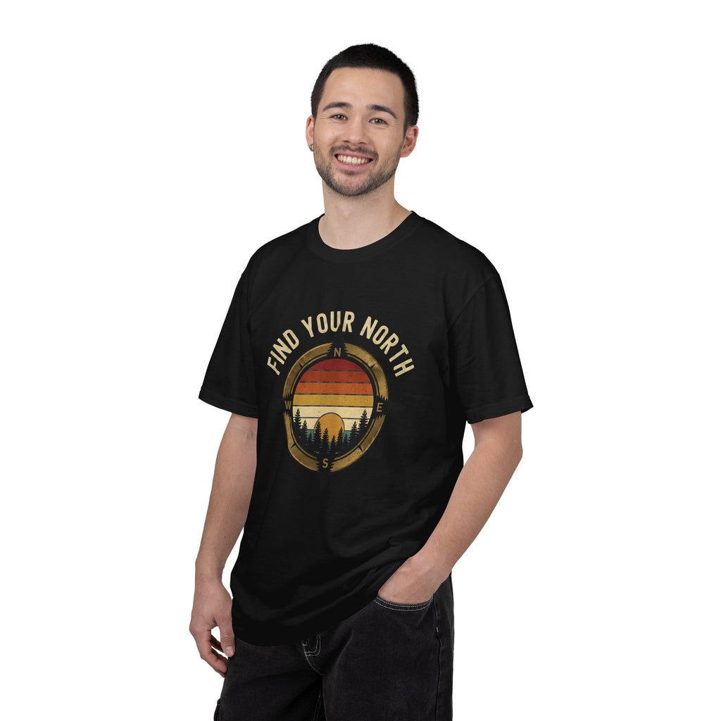 Find Your North T-Shirt — Vintage Compass Sunset Graphic Tee