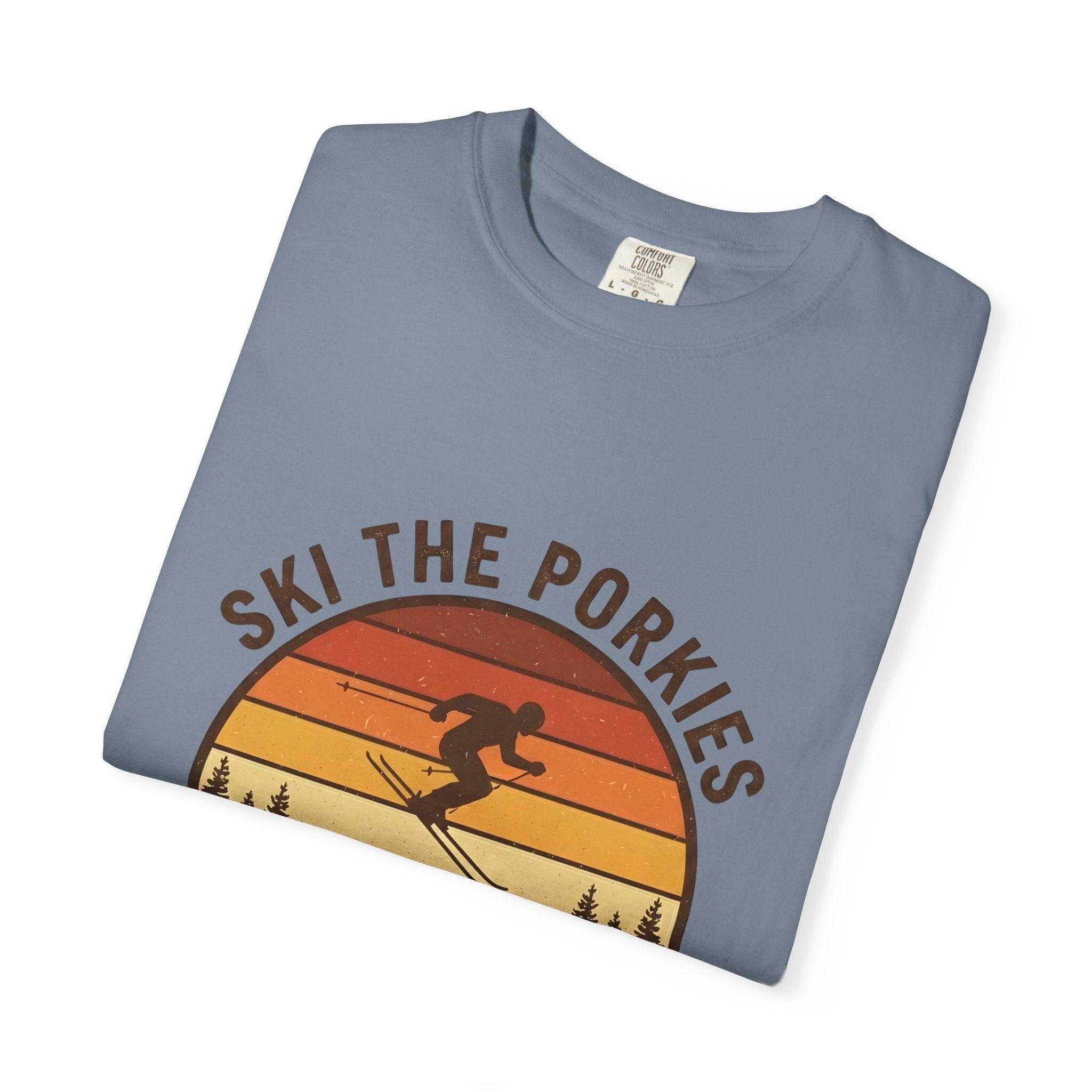 Ski the Porkies T-Shirt — Porcupine Mtns Wilderness Retro Skiing Tee