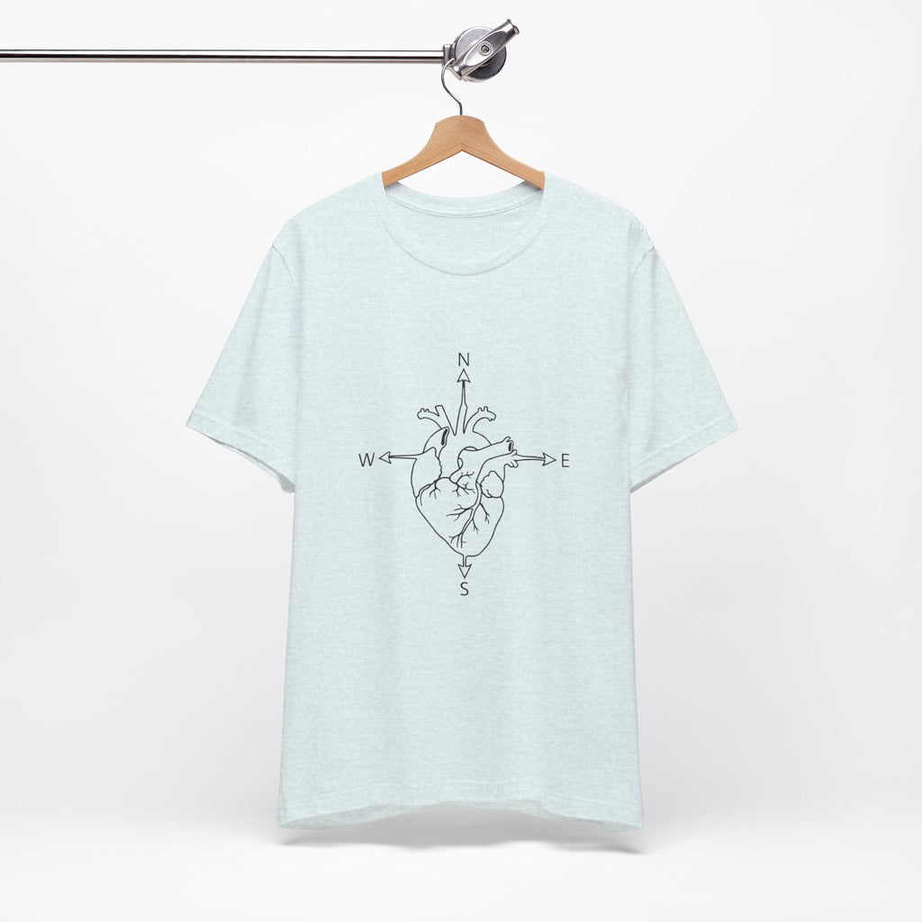 Compass Heart Navigation | Unisex Graphic Tee