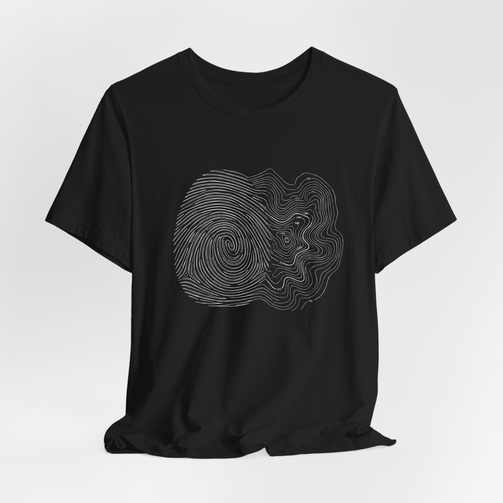 Topographic Map Art | Nature Graphic Tee
