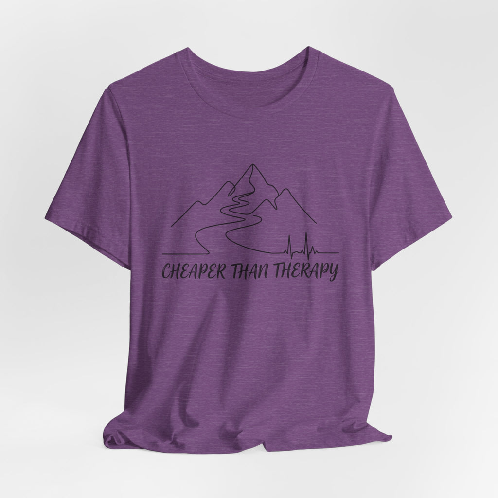 Cheaper Than Therapy | Mountain Hiking Graphic Tee